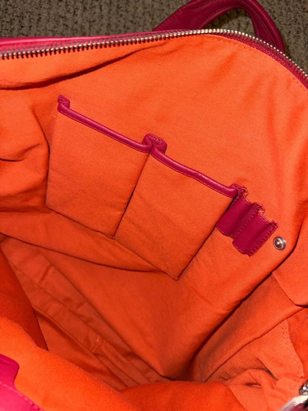 Burgundy/Red Leather Top-Handle Tote with Crossbody Strap